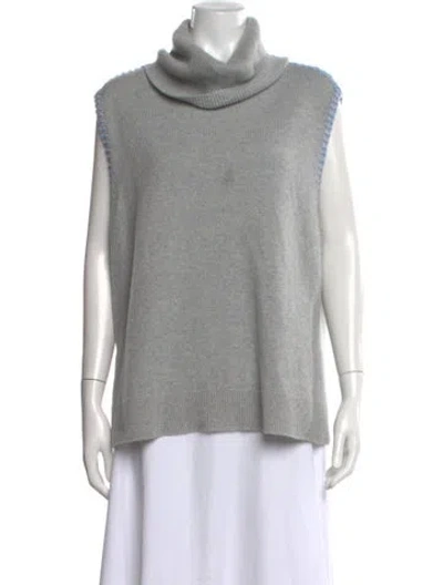 Pre-owned Theory Cashmere Turtleneck Sweater In Grey