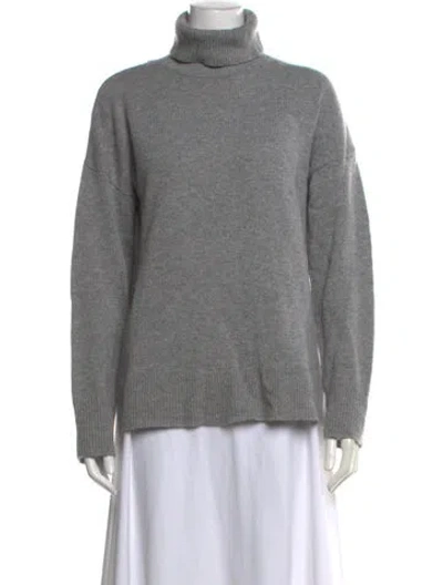 Pre-owned Theory Cashmere Turtleneck Sweater In Grey