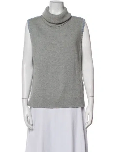 Pre-owned Theory Cashmere Turtleneck Sweater In Grey