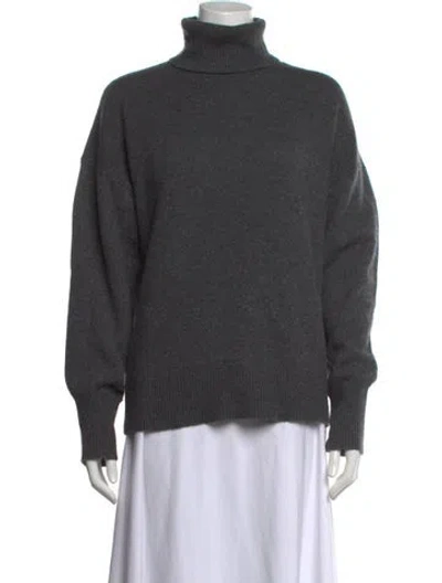 Pre-owned Theory Cashmere Turtleneck Sweater In Grey