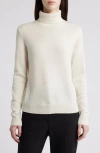 Theory Womens Cashmere Pullover Turtleneck Sweater In Ivory