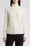 Theory Womens Cashmere Pullover Turtleneck Sweater In Ivory