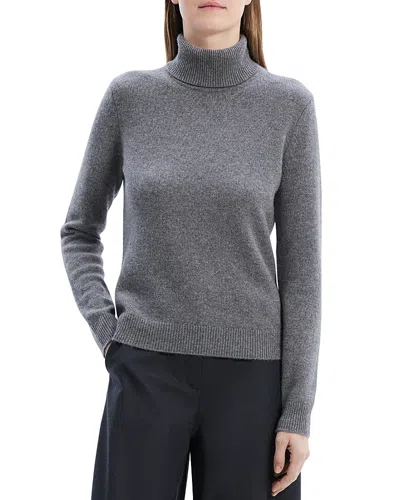 Theory Cashmere Turtleneck Sweater In Light Charcoal