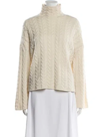 Pre-owned Theory Cashmere Turtleneck Sweater In Neutral