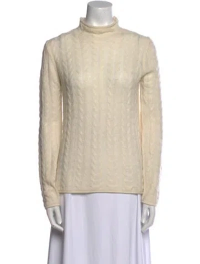Pre-owned Theory Cashmere Turtleneck Sweater In Neutral