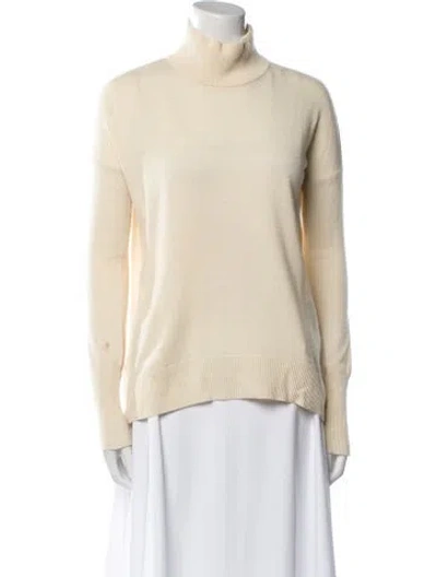 Pre-owned Theory Cashmere Turtleneck Sweater In Neutral