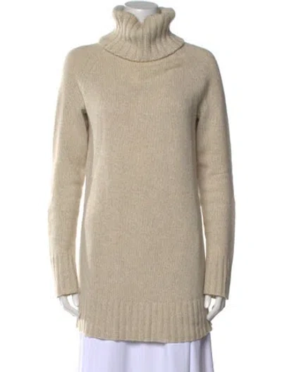 Pre-owned Theory Cashmere Turtleneck Sweater In Neutral