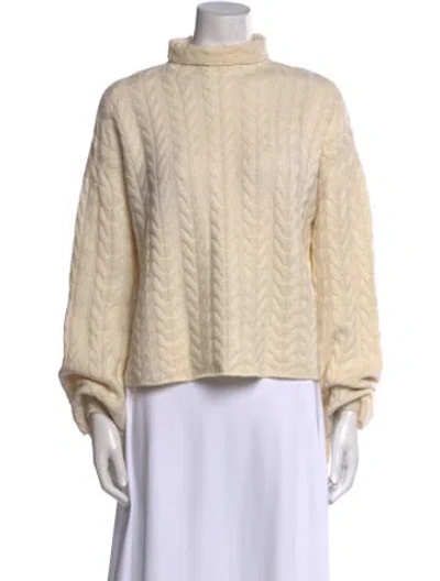 Pre-owned Theory Cashmere Turtleneck Sweater In Neutral