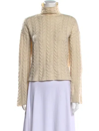 Pre-owned Theory Cashmere Turtleneck Sweater In Neutral