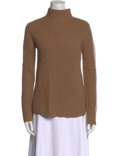 Pre-owned Theory Cashmere Turtleneck Sweater In Neutral