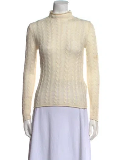 Pre-owned Theory Cashmere Turtleneck Sweater In Neutral
