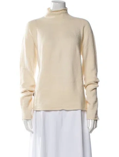 Pre-owned Theory Cashmere Turtleneck Sweater In Neutral