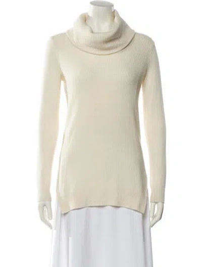 Pre-owned Theory Cashmere Turtleneck Sweater In Neutral