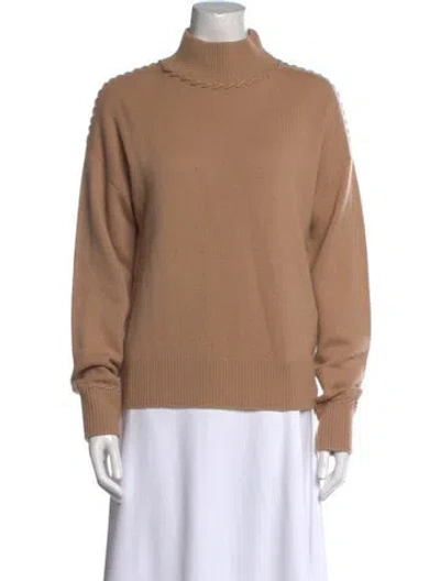 Pre-owned Theory Cashmere Turtleneck Sweater In Neutral