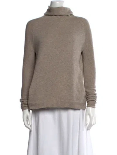 Pre-owned Theory Cashmere Turtleneck Sweater In Neutral