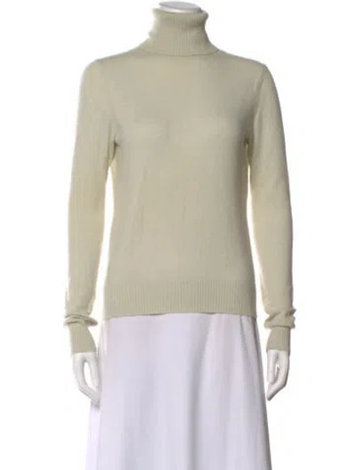 Pre-owned Theory Cashmere Turtleneck Sweater In Neutral