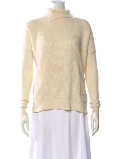 Pre-owned Theory Cashmere Turtleneck Sweater In Neutral