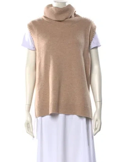 Pre-owned Theory Cashmere Turtleneck Sweater In Neutral