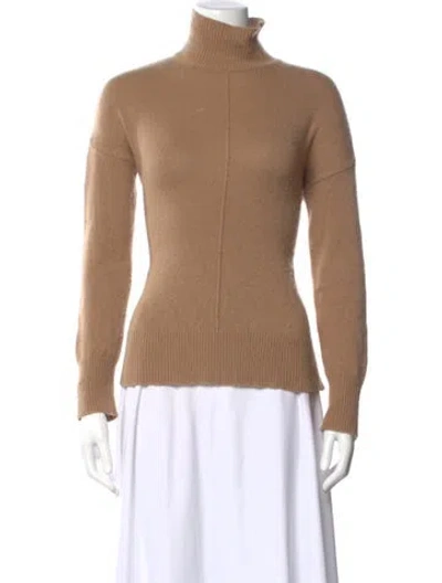 Pre-owned Theory Cashmere Turtleneck Sweater In Neutral