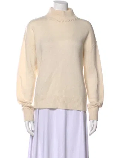 Pre-owned Theory Cashmere Turtleneck Sweater In Neutral