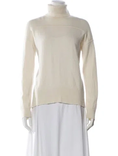 Pre-owned Theory Cashmere Turtleneck Sweater In Neutral