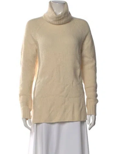 Pre-owned Theory Cashmere Turtleneck Sweater In Neutral