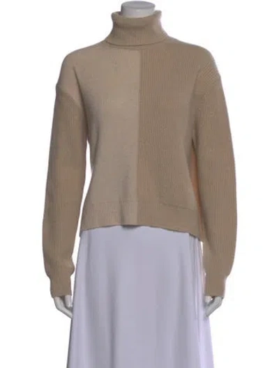 Pre-owned Theory Cashmere Turtleneck Sweater In Neutral