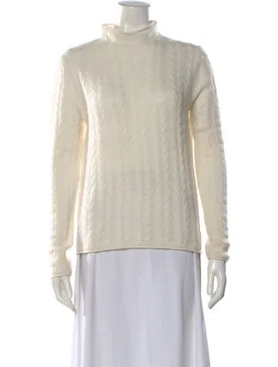 Pre-owned Theory Cashmere Turtleneck Sweater In Neutral