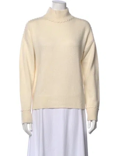 Pre-owned Theory Cashmere Turtleneck Sweater In Neutral