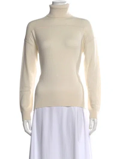 Pre-owned Theory Cashmere Turtleneck Sweater In Neutral