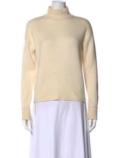 Pre-owned Theory Cashmere Turtleneck Sweater In Neutral