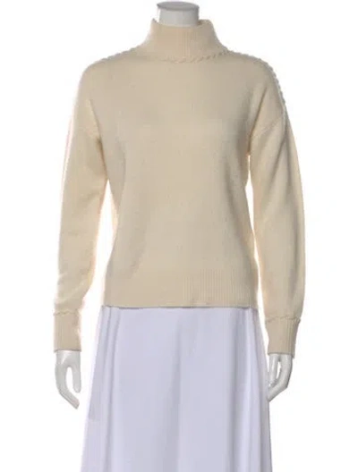 Pre-owned Theory Cashmere Turtleneck Sweater In Neutral