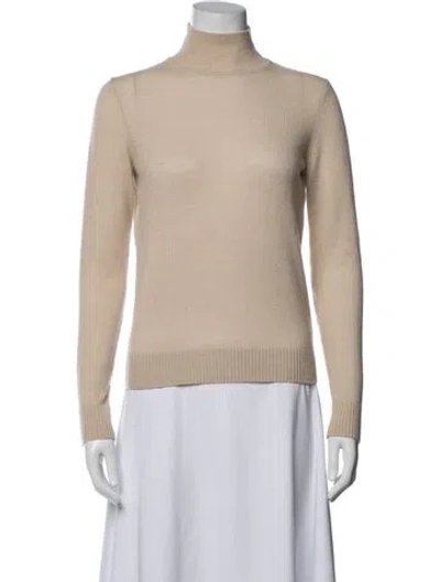 Pre-owned Theory Cashmere Turtleneck Sweater In Neutral