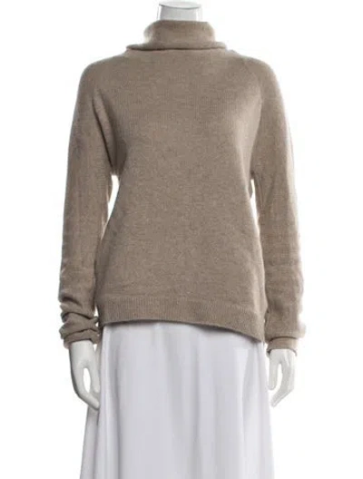 Pre-owned Theory Cashmere Turtleneck Sweater In Neutrals