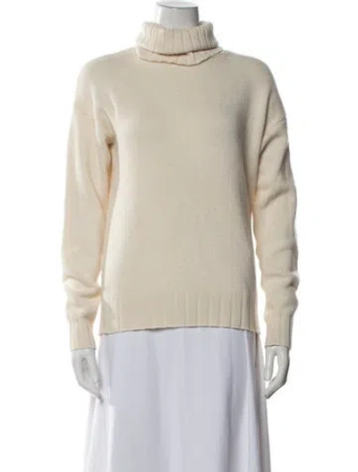 Pre-owned Theory Cashmere Turtleneck Sweater In Neutrals