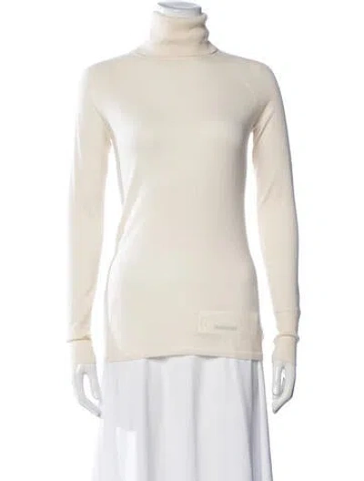 Pre-owned Theory Cashmere Turtleneck Sweater In Neutrals