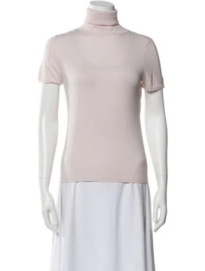 Pre-owned Theory Cashmere Turtleneck Sweater In Pink