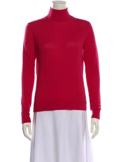 Pre-owned Theory Cashmere Turtleneck Sweater In Pink