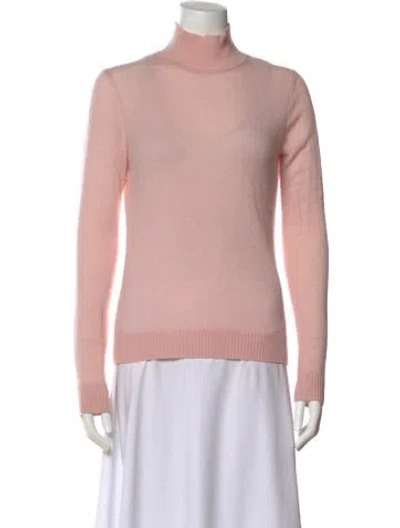 Pre-owned Theory Cashmere Turtleneck Sweater In Pink