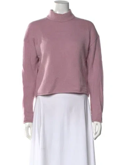 Pre-owned Theory Cashmere Turtleneck Sweater In Pink