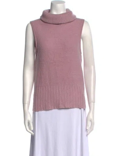 Pre-owned Theory Cashmere Turtleneck Sweater In Purple