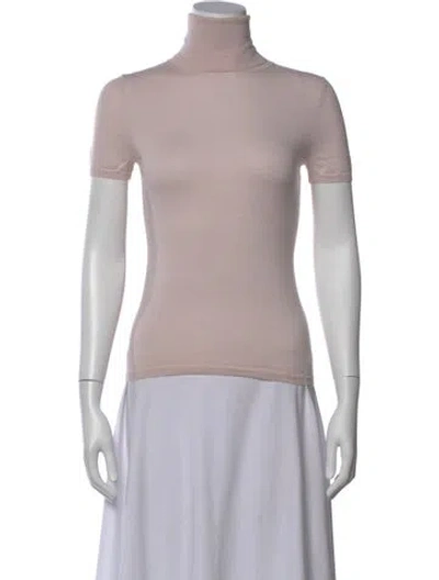 Pre-owned Theory Cashmere Turtleneck Sweater In Purple