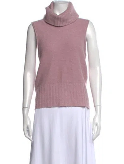 Pre-owned Theory Cashmere Turtleneck Sweater In Purple
