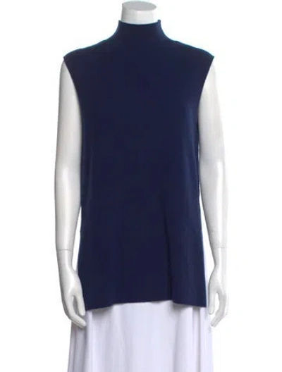 Pre-owned Theory Cashmere Turtleneck Sweater W/ Tags In Blue