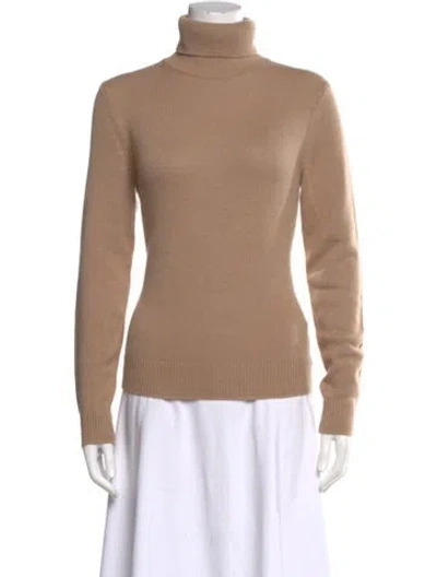 Pre-owned Theory Cashmere Turtleneck Sweater W/ Tags In Brown