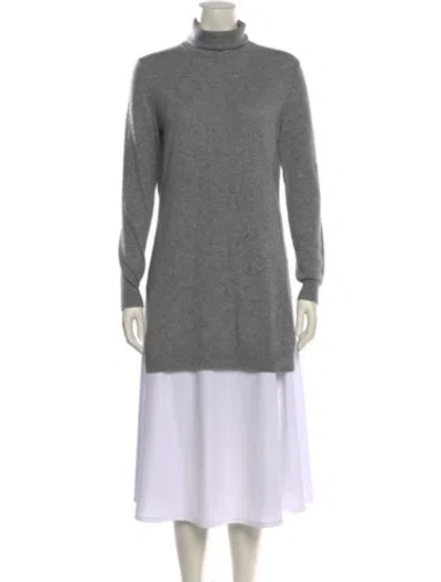 Pre-owned Theory Cashmere Turtleneck Sweater W/ Tags In Gray