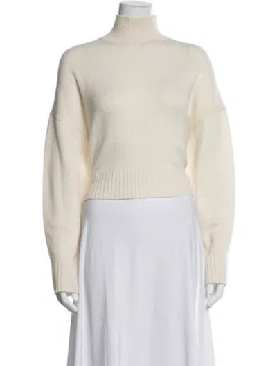 Pre-owned Theory Cashmere Turtleneck Sweater In White