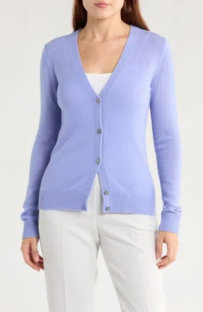 Theory Cashmere V-neck Cardigan In Blue