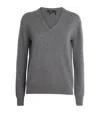 Theory Cashmere V-neck Sweater In Gray