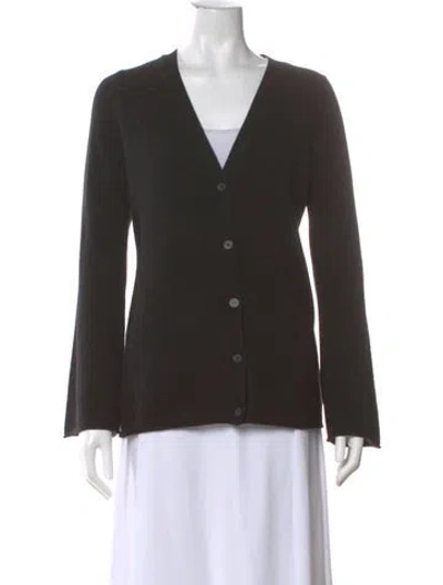 Pre-owned Theory Cashmere V-neck Sweater In Black